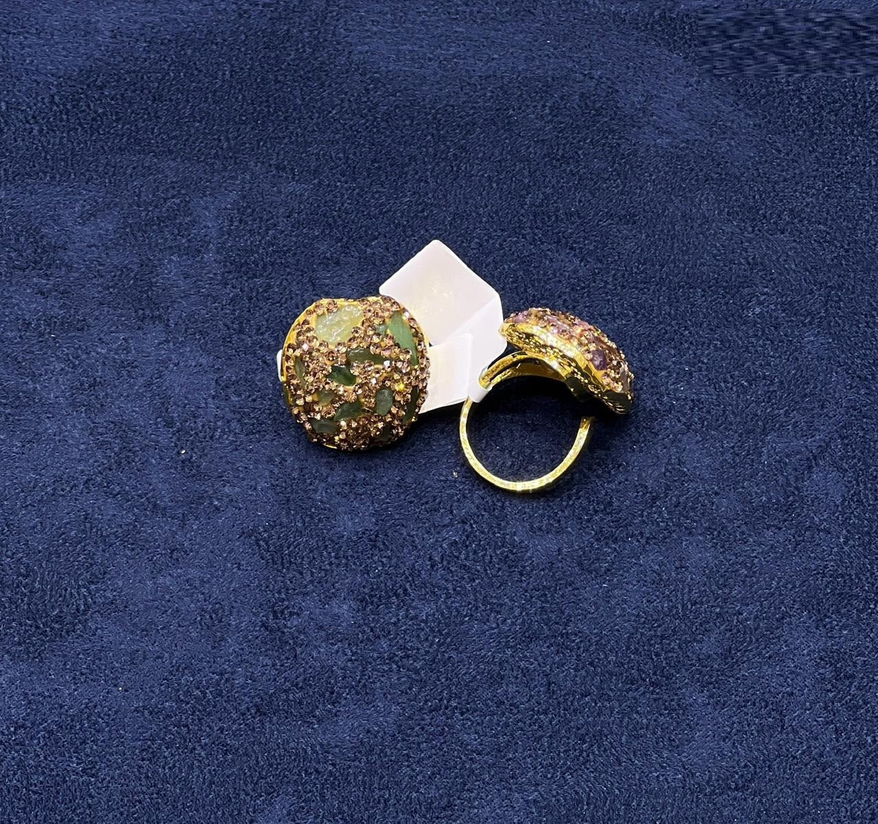 Tone Crystal Dome Statement Ring